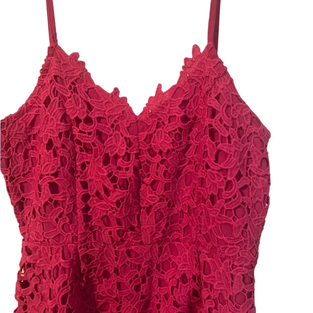 Blue Rain Women's Pink Sleeveless Dress Size L Lacy mini dress - Picture 6 of 10